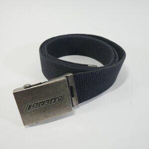 Dickies Canvas Web Belt ~ Military Style Stainless Buckle ~ Navy ~ 45"